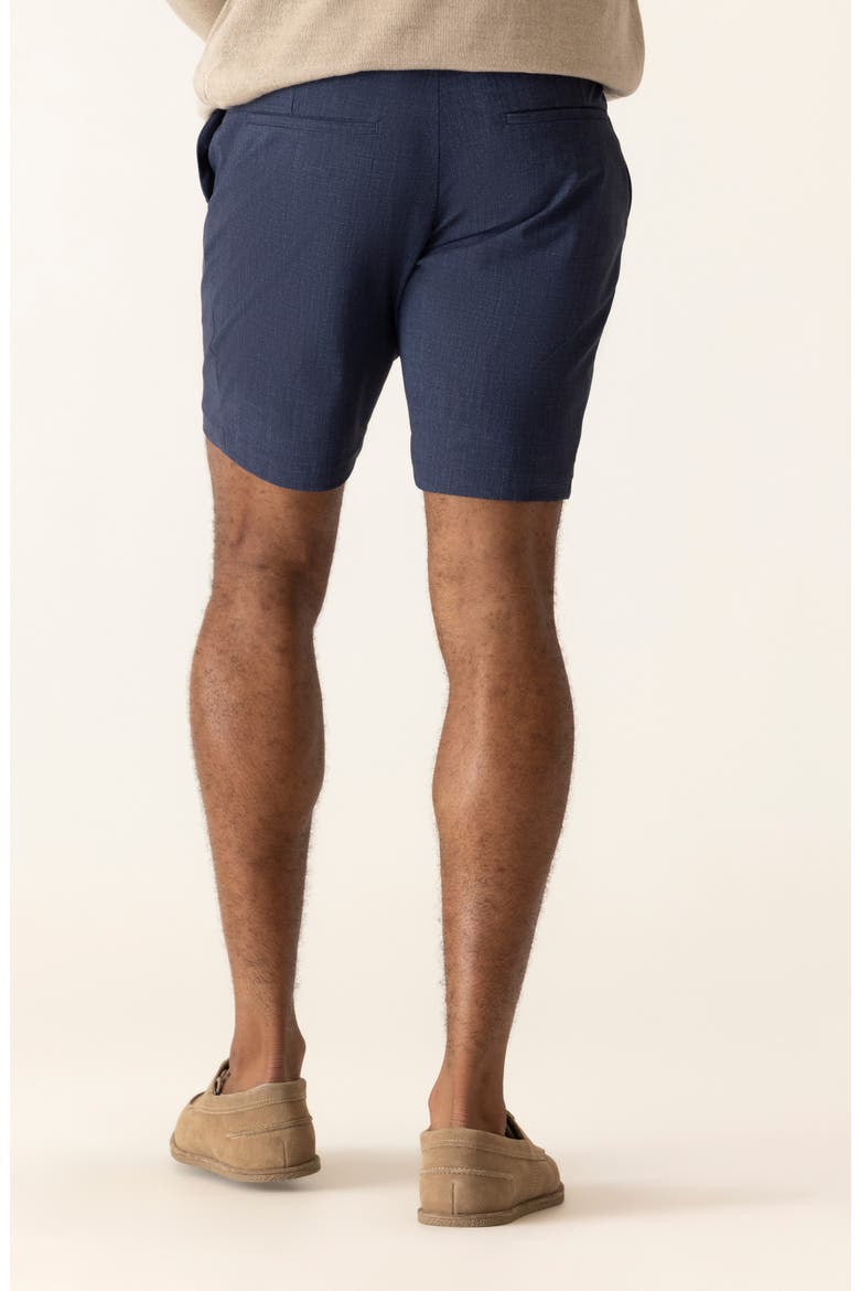 Galaxy 8.5-Inch Flat Front Knit Nylon Blend Bermuda Shorts, Alternate, color, INDIGO