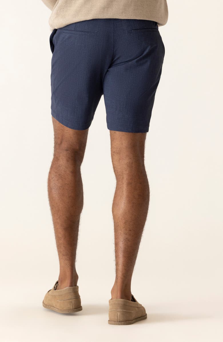 DEKE Galaxy 8.5-Inch Flat Front Knit Nylon Blend Bermuda Shorts, Alternate, color, Indigo