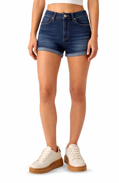 Madden Girl Roll Hem Denim Shorts