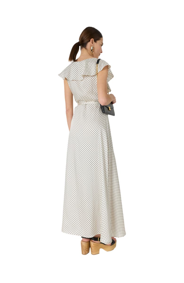 22535459 Ruffled V-Neck Maxi Dress, Alternate, color, Ecru