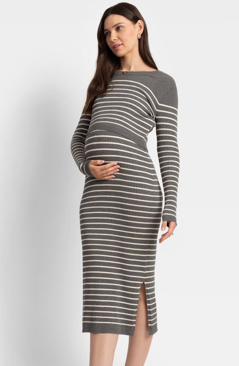 Seraphine Rib Long Sleeve Sweater Dress, Alternate, color, 