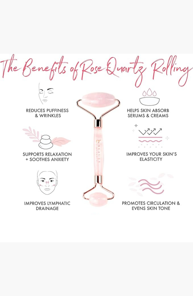 Lovery Rose Quartz Anti-Aging Roller, Alternate, color, Rose Quartz