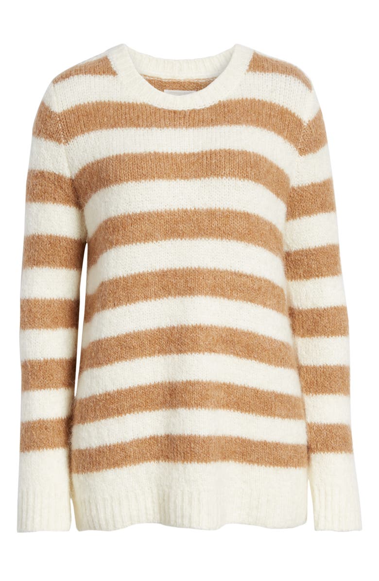 Lou & Grey Stripe Plushfuzz Tunic Sweater, Alternate, color,