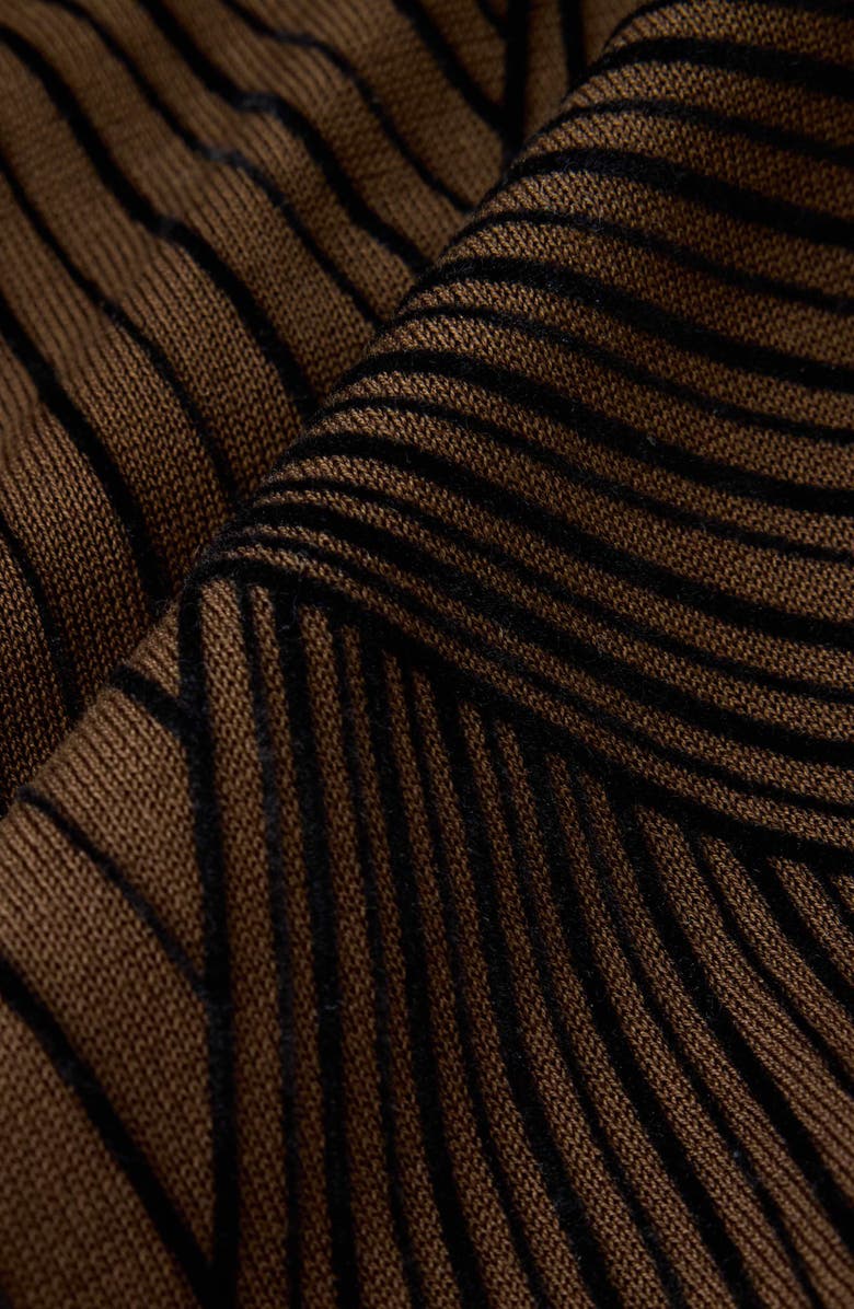 John Varvatos Dorian Knit Button-Up Shirt, Alternate, color, Dark Brown