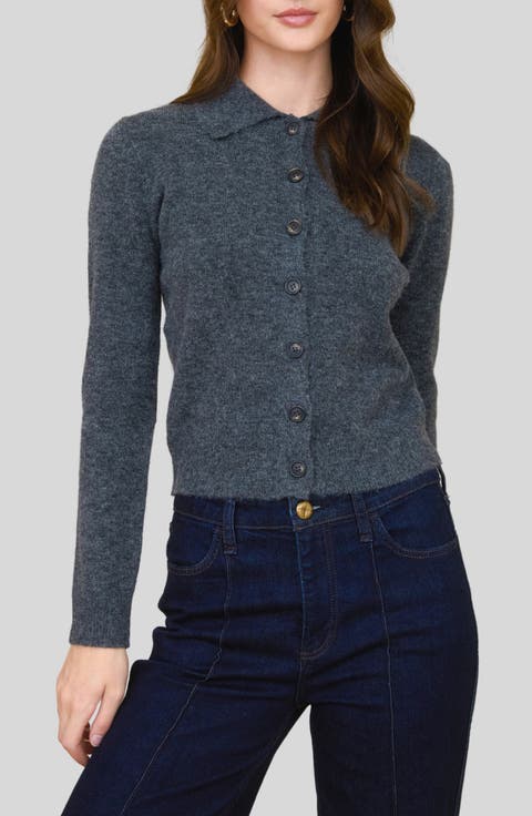 Collared Crop Cardigan