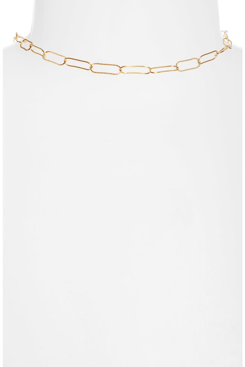 L'Incognito Choker Necklace, Alternate, color, GOLD