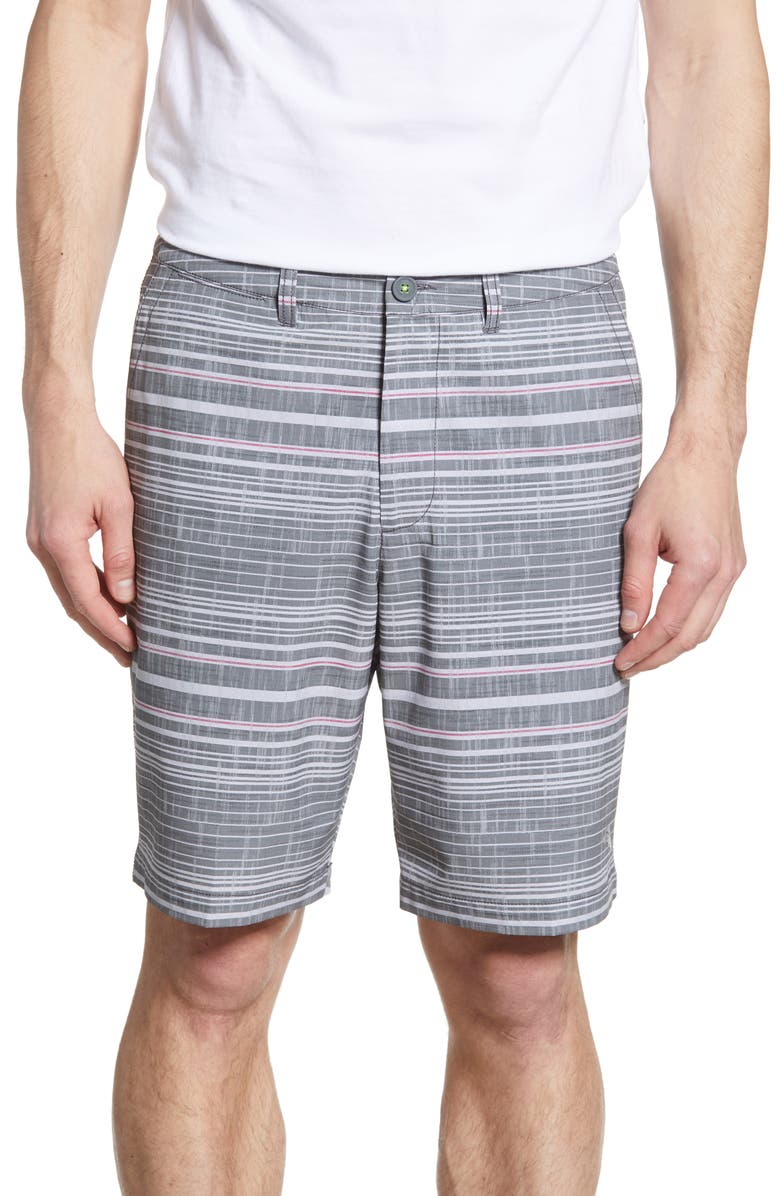 Tommy Bahama Cayman Sarzana Stripe Hybrid Board Shorts, Main, color, 
