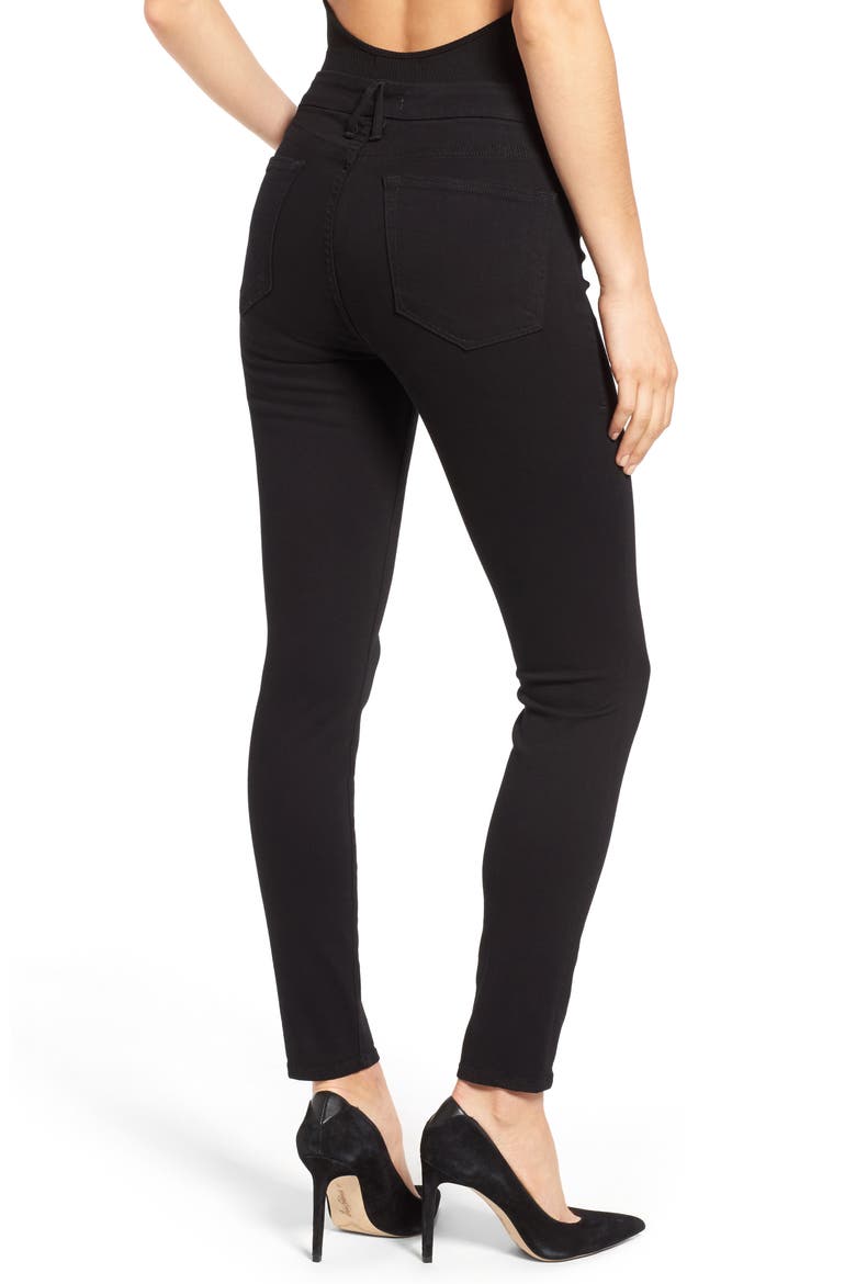 Good Legs High Rise Skinny Jeans, Alternate, color, BLACK