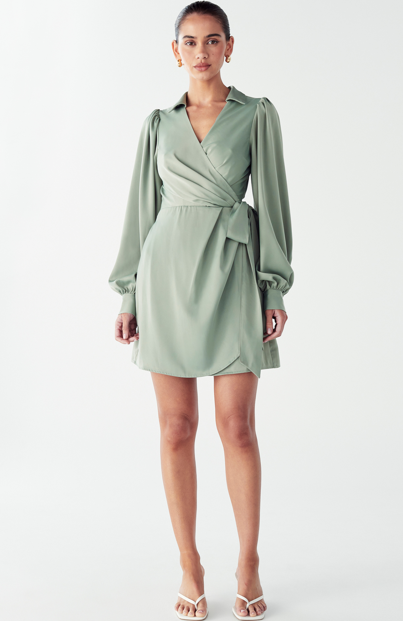 Pearl Wrap Dress - image 4