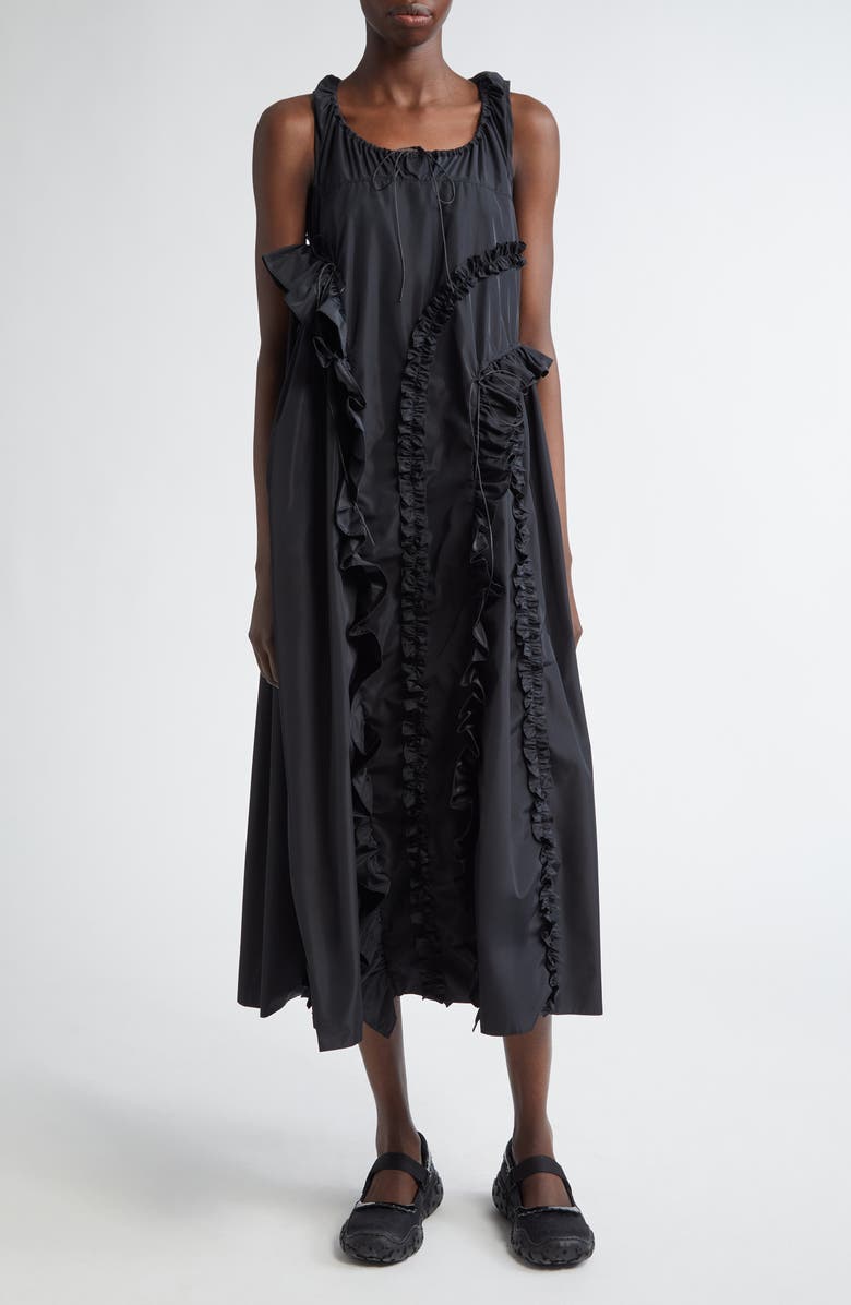 Cecilie Bahnsen Opal Scoop Neck Faille Dress, Main, color, 