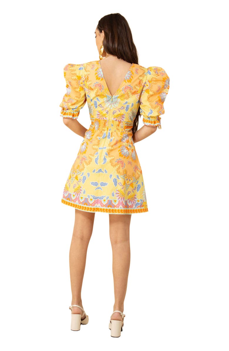 Hale Bob Skylar Poplin Puff Sleeve Dress, Alternate, color, 