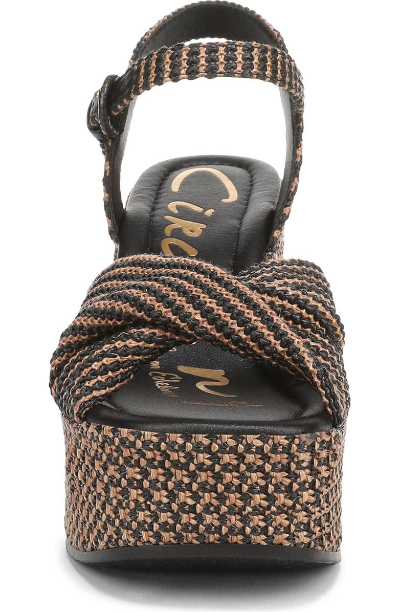 Circus NY by Sam Edelman Joanne Ankle Strap Platform Wedge Sandal, Alternate, color, Black/ Rich Cognac