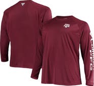 Columbia Men's Columbia Maroon Texas A&M Aggies Big & Tall Terminal Tackle Omni-Shade Long Sleeve Raglan T-Shirt