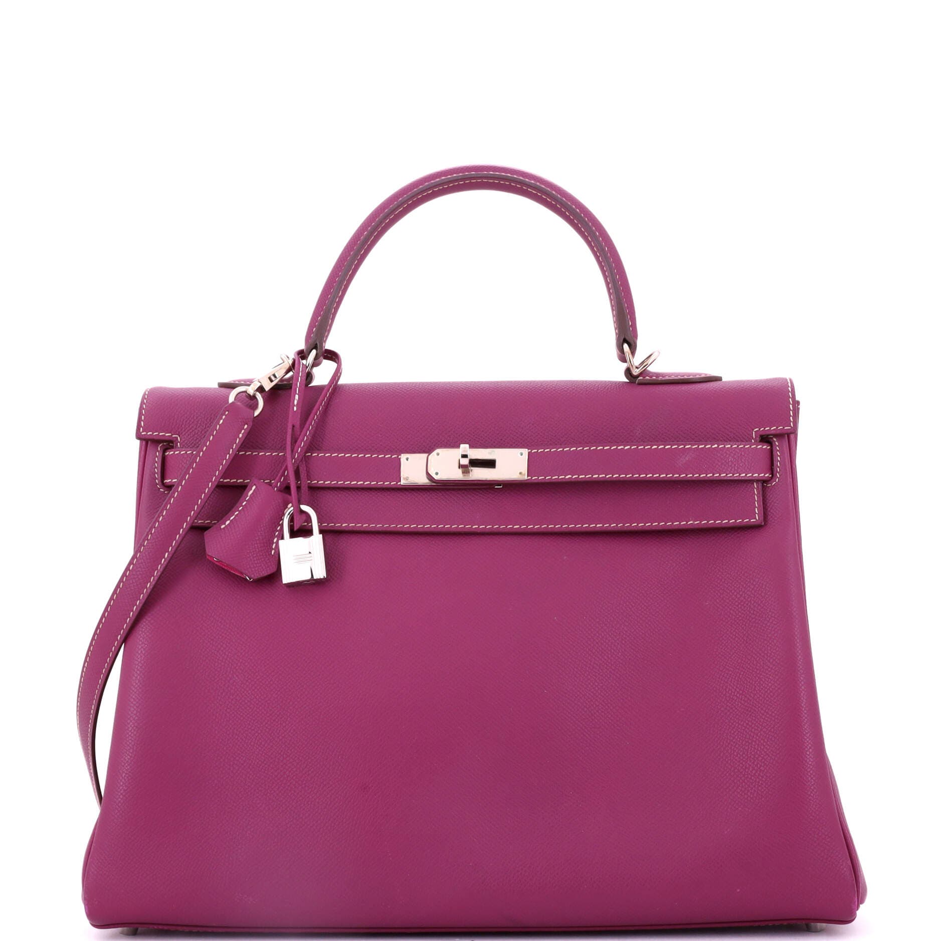 Pre-Owned Hermes Candy Kelly Handbag Epsom 35, Main, color, 