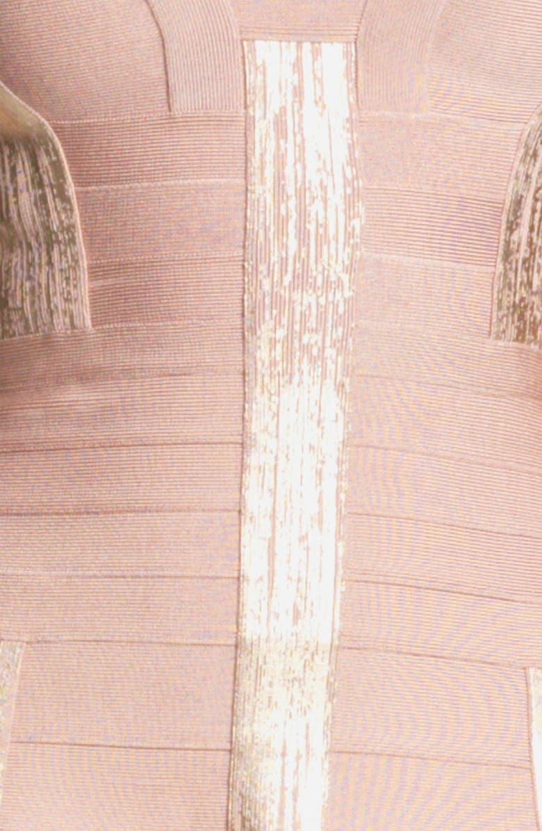 Herve Leger A-Line Bandage Dress, Alternate, color,