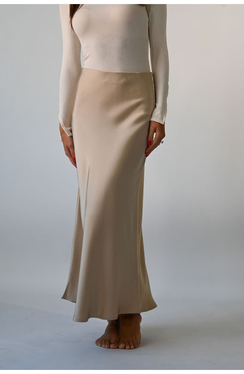 By Tess Collection Ella Skirt, Alternate, color, Champagne