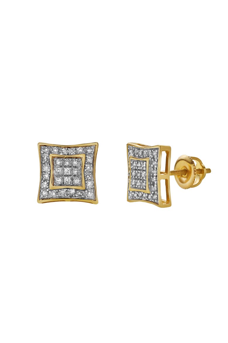 Espelho 10K Yellow Gold Diamond Unisex Earrings - 0.21 Cts, Alternate, color, 10K Yellow Gold