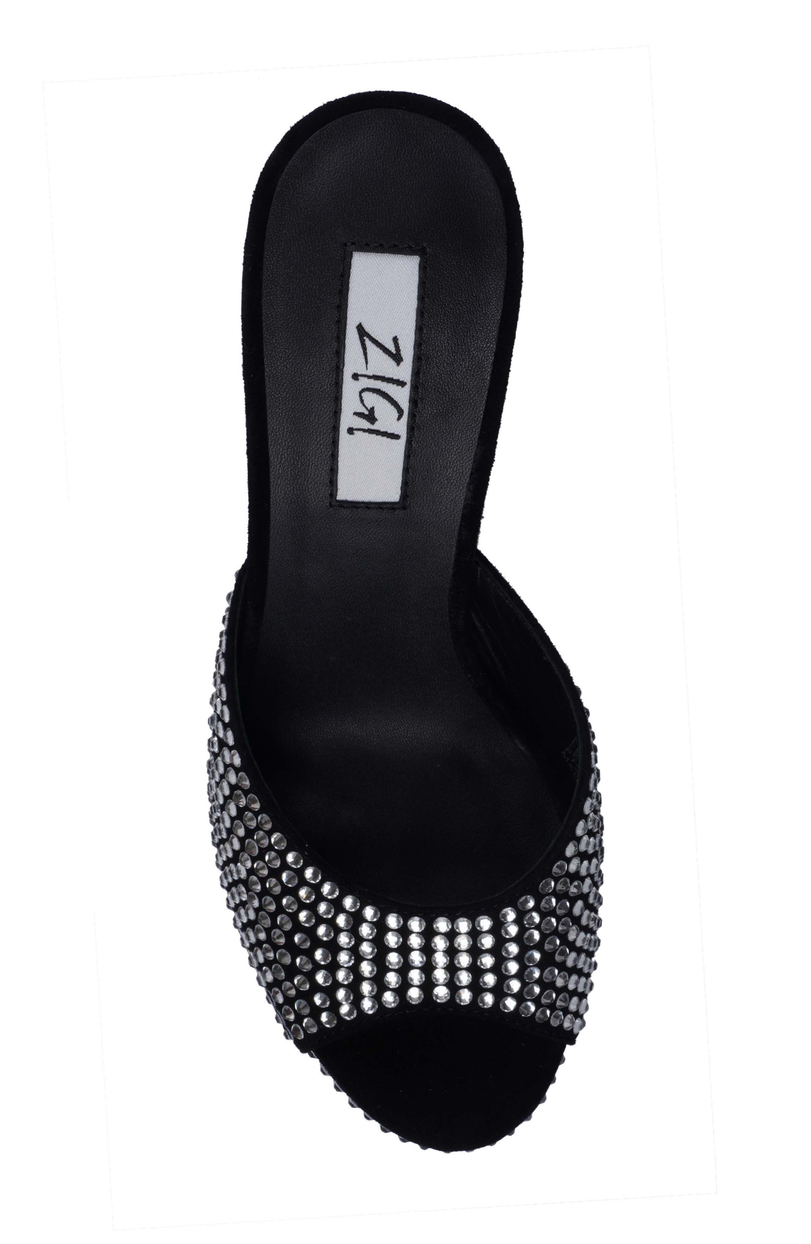ZIGI Karsyn Embellished Sandal, Alternate, color, Black Leather