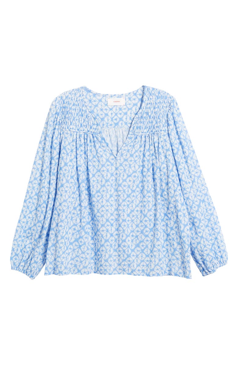 XÍRENA Emryn Abstract Print Cotton Peasant Top, Alternate, color, 