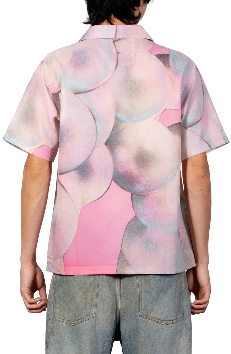 PLEASURES x Richard Bernstein Pearl Print Camp Shirt, Alternate, color, Pink