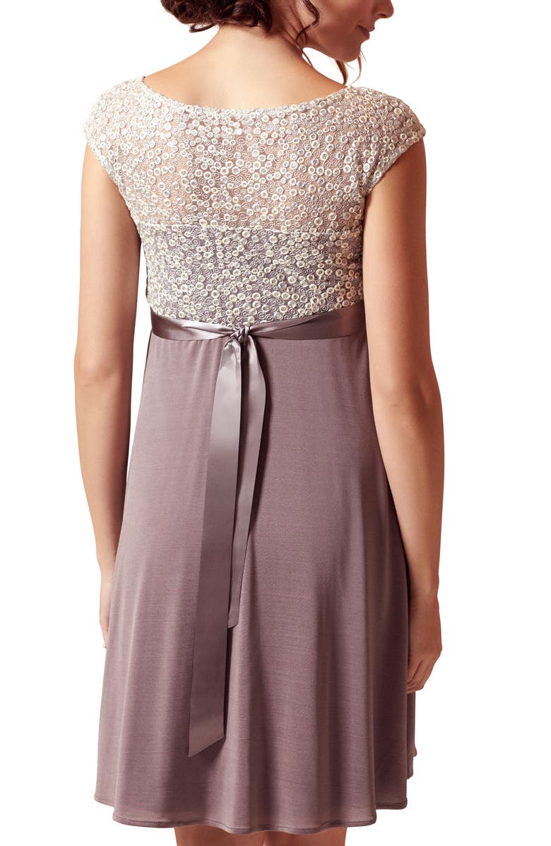 Tiffany Rose Mia Embroidered Maternity Cocktail Dress, Alternate, color,