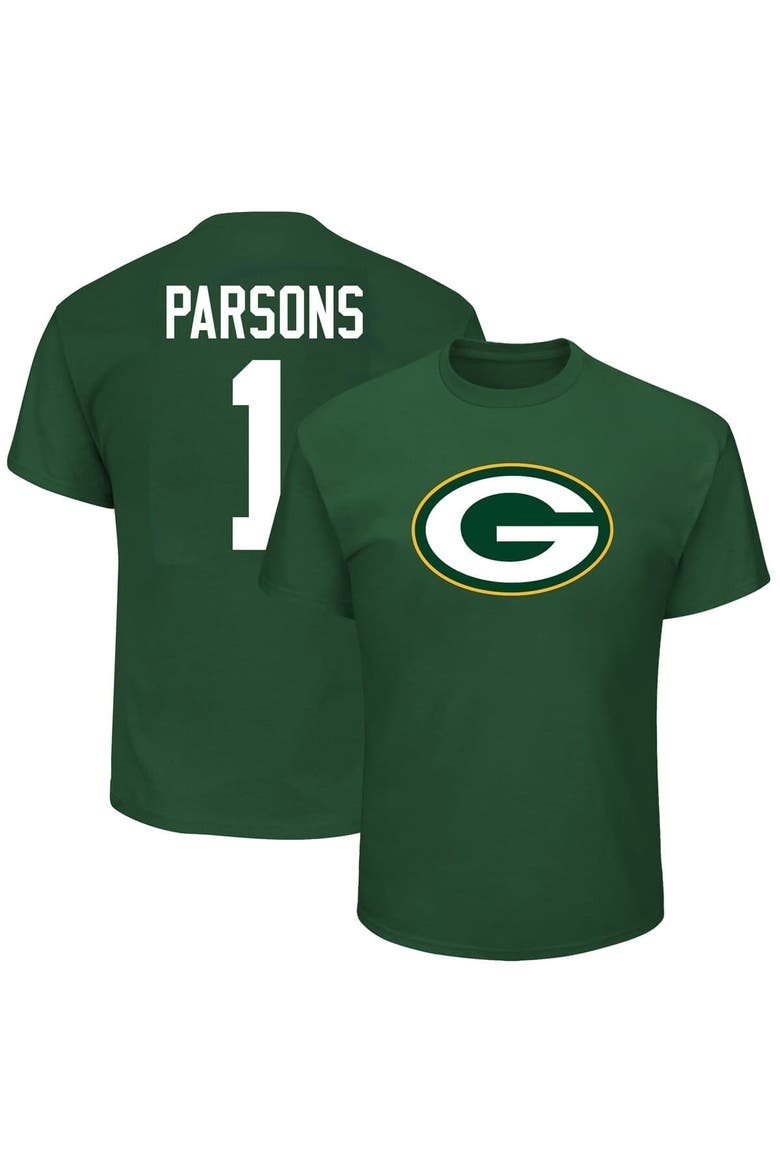 Men's Fanatics Micah Parsons Green Green Bay Packers Big & Tall Player Name & Number T-Shirt, Main, color, Green