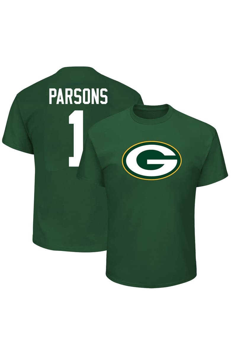 FANATICS Men's Fanatics Micah Parsons Green Green Bay Packers Big & Tall Player Name & Number T-Shirt, Main, color, Green
