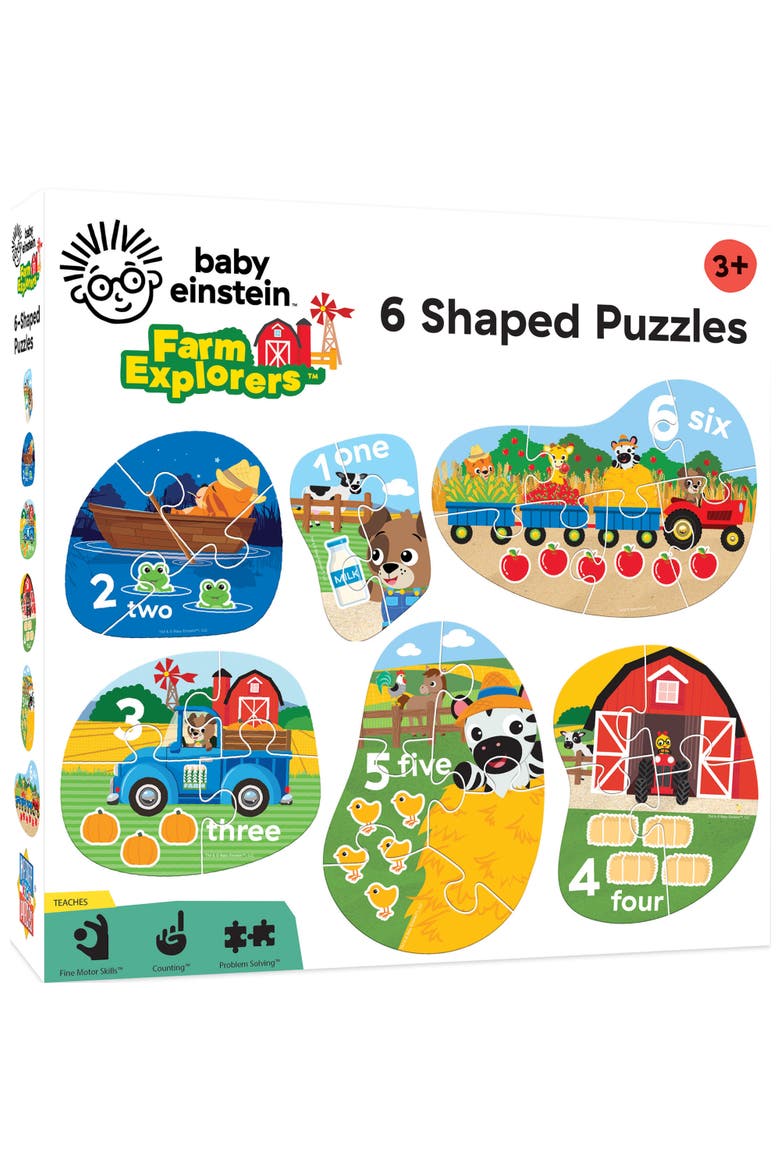 Baby Einstein Farm 6-Pack Mini Puzzles, Main, color, Multicolor