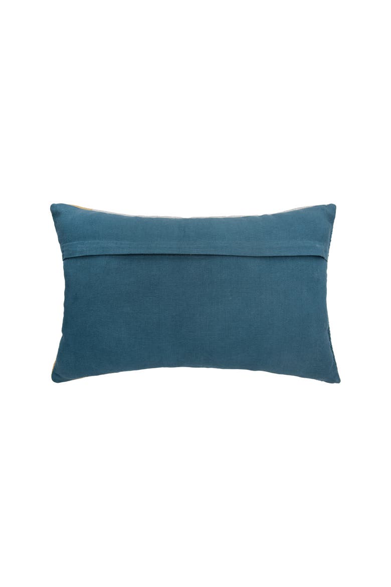 Rory Blue Sand & Gold Cotton Blend Accent Pillow 14" x 22", Alternate, color, Grey