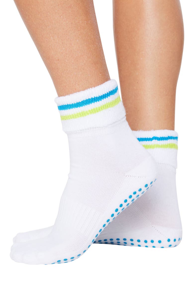 Souls. Terry Stripe Ankle Grip Socks, Main, color, White