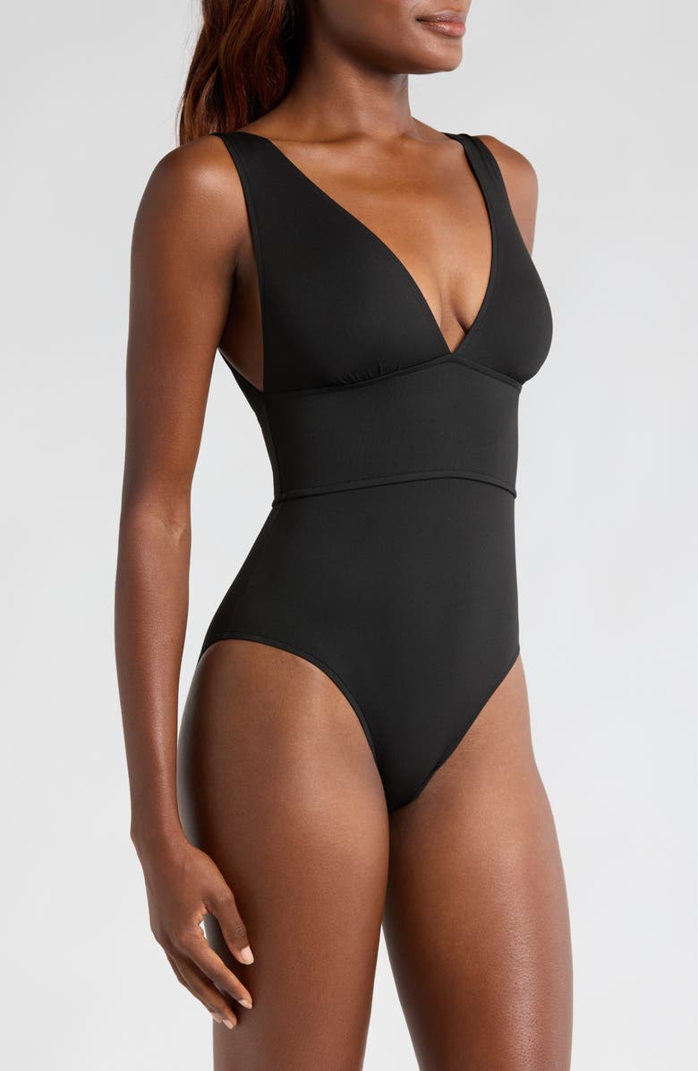 BONDI BORN Victoria One-Piece Swimsuit, Alternate, color, Black