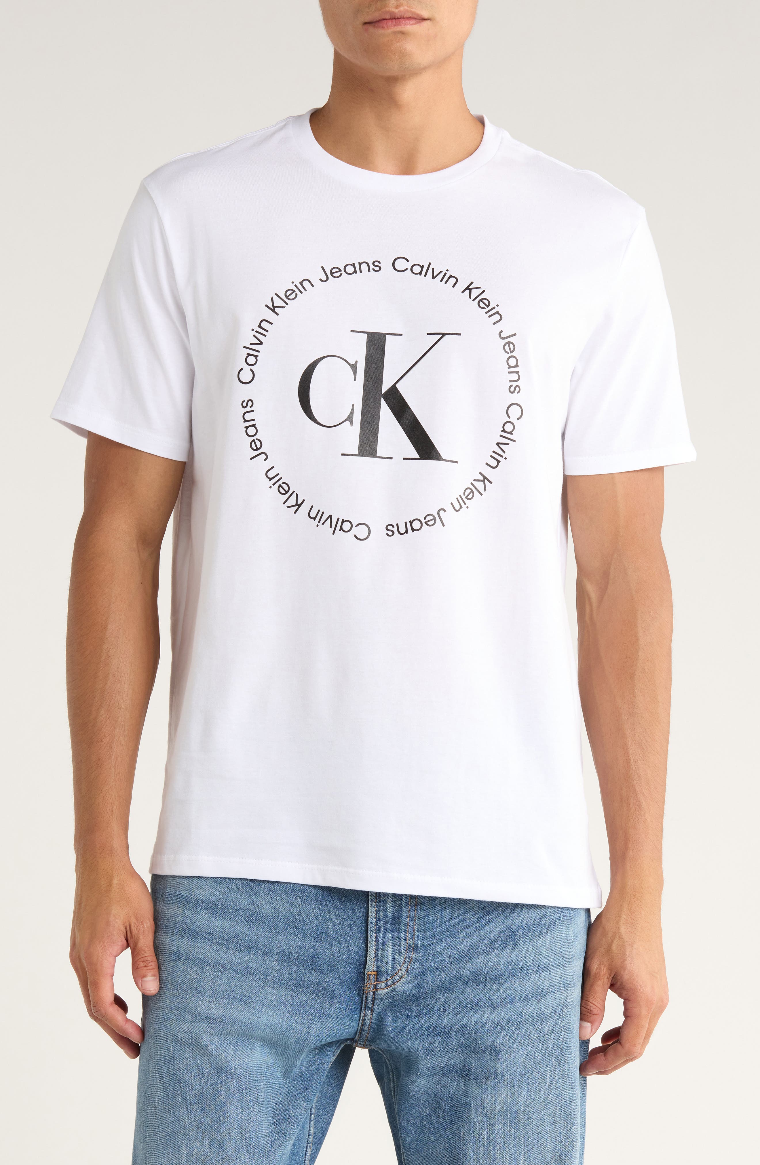 Calvin Klein Circle Monogram Cotton Graphic T-Shirt