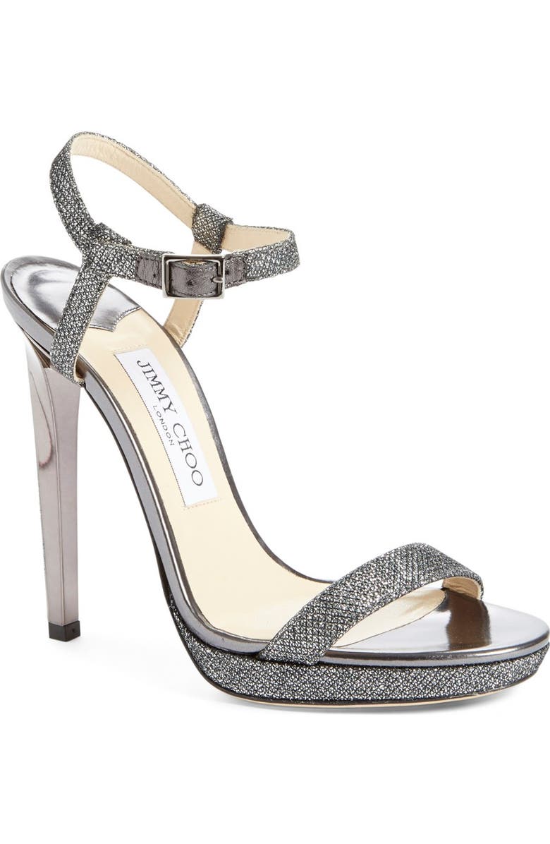 Jimmy Choo 'Claudette' Ankle Strap Platform Sandal, Main, color,