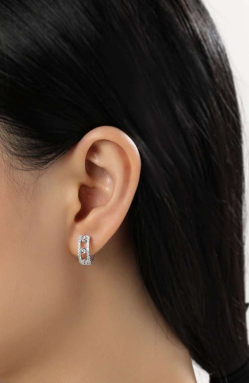 Lafonn Simulated Diamond Huggie Hoop Earrings In Multi