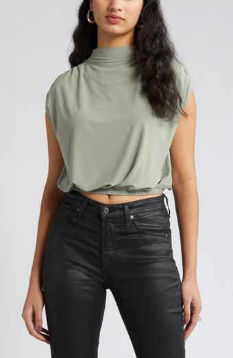 Knit Blouson Crop Top
