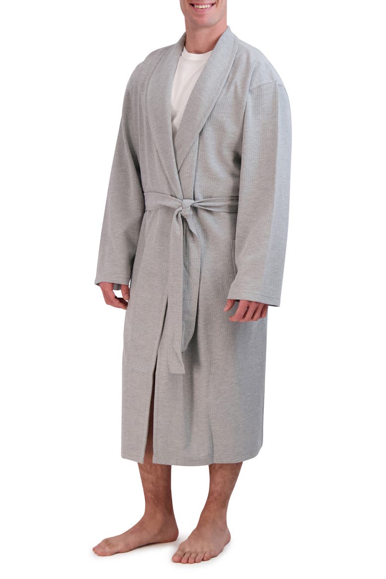 Waffle Knit Robe, Main, color, GREY
