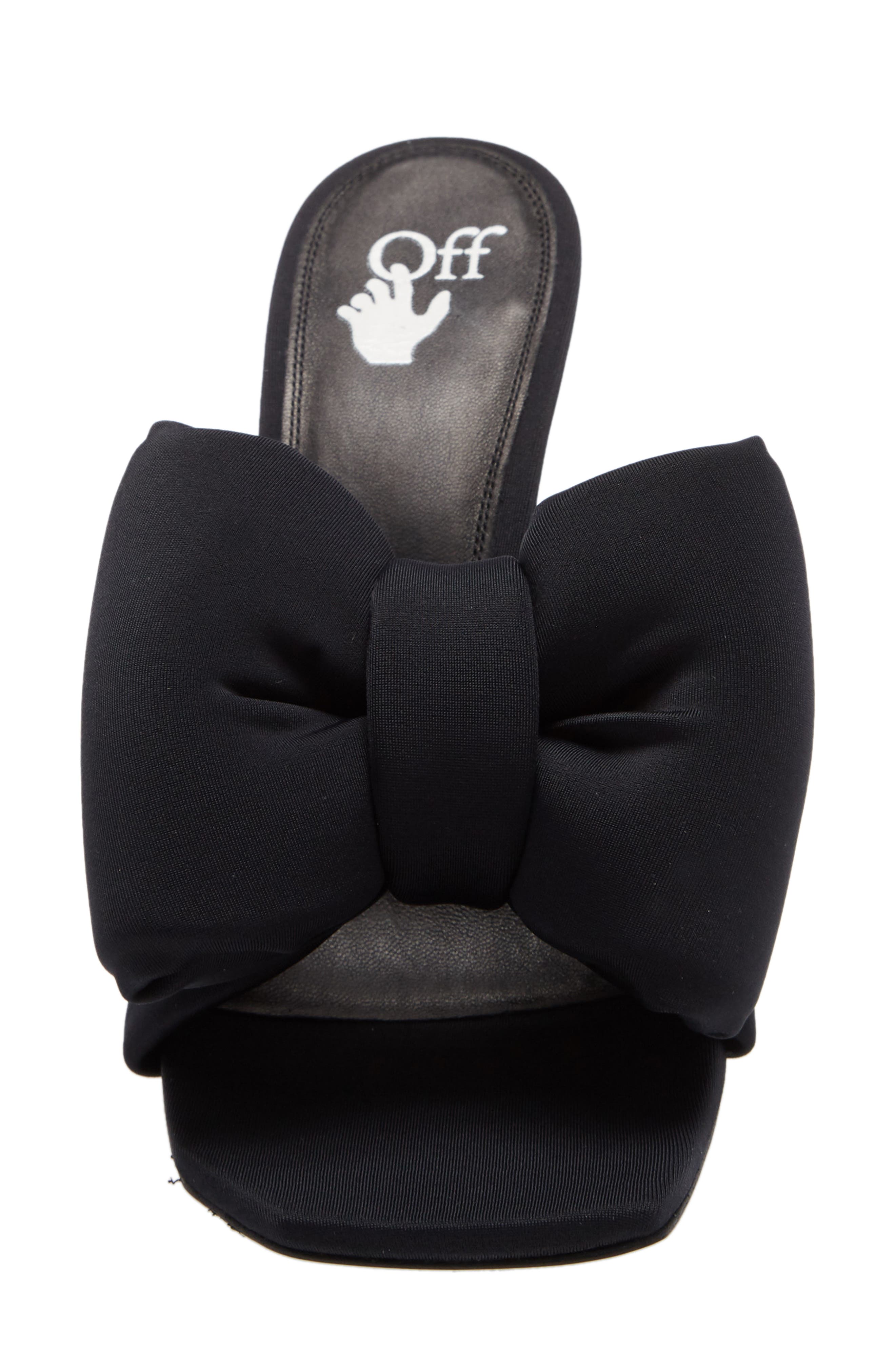 Off-White Allen Heel Bow Top Sandal, Alternate, color, 