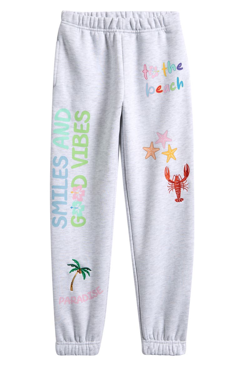 Kids' Happy Place Burnout Joggers, Main, color, ASH GREY