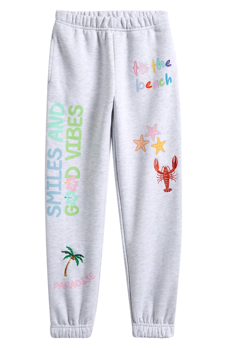 Vintage Havana Kids' Happy Place Burnout Joggers, Main, color, Ash Grey