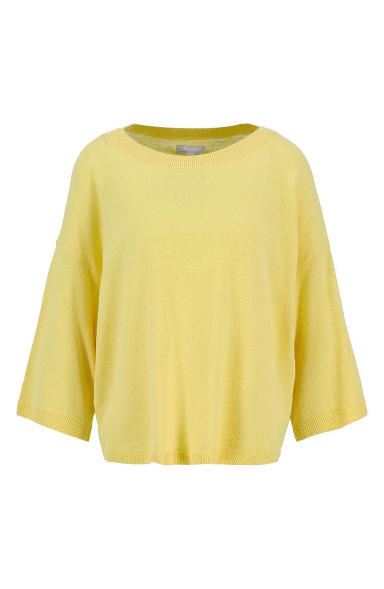 Barbour Lucy Jersey Cotton & Linen Sweater, Alternate, color, Sunray Yellow