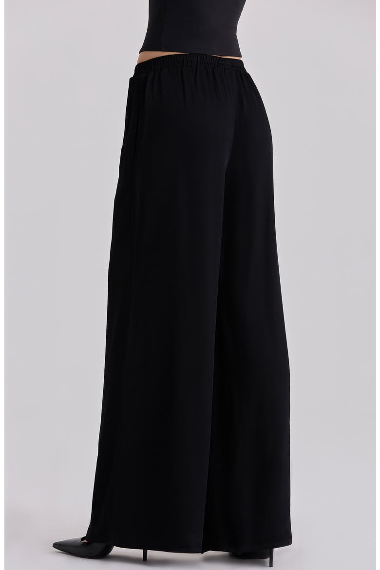 Alexa Wide Leg Pull-On Pants, Alternate, color, BLACK