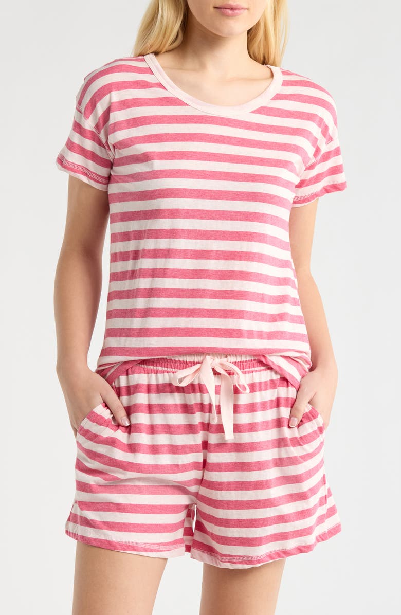 Papinelle Jada Organic Cotton Short Pajamas, Main, color, Desert Rose/ Rosewater