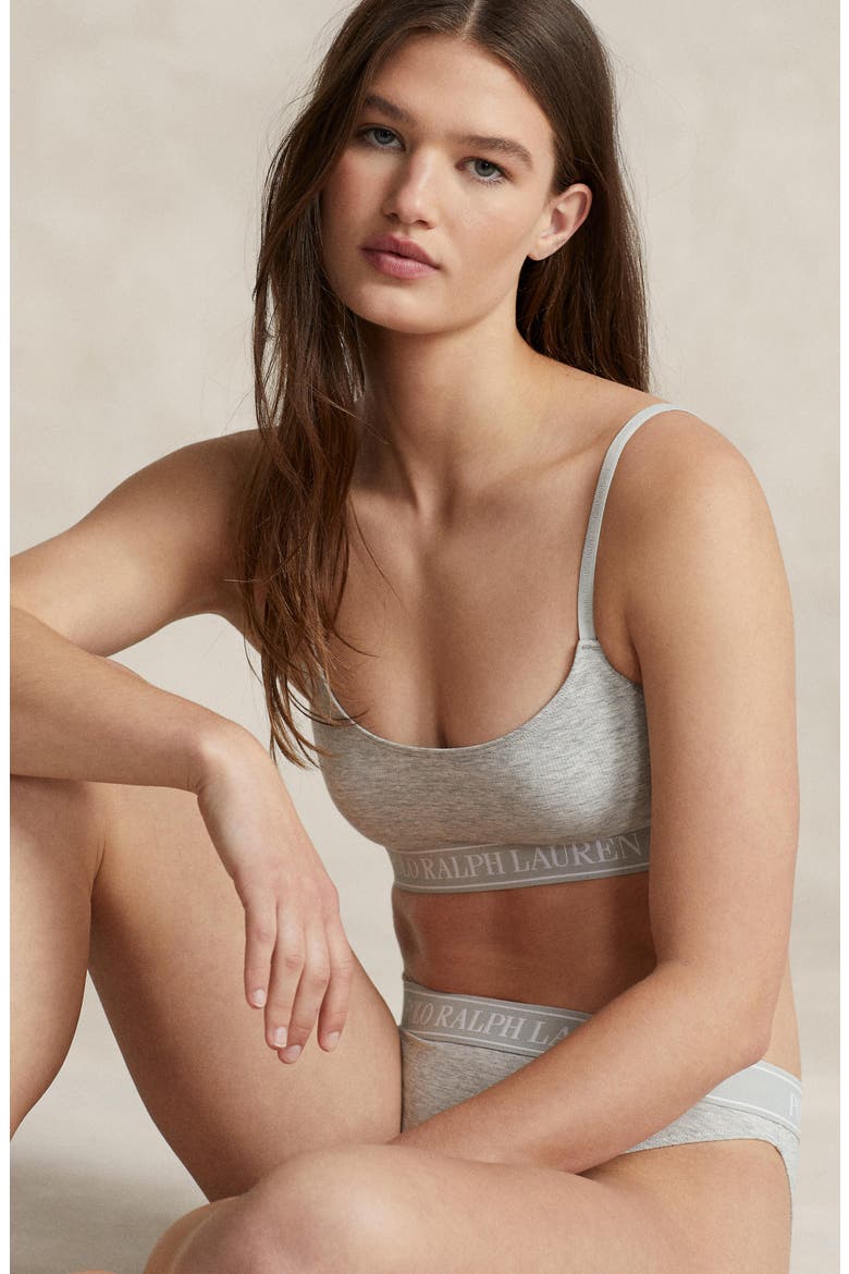 Scoop Neck Bralette, Alternate, color, HEATHER GREY