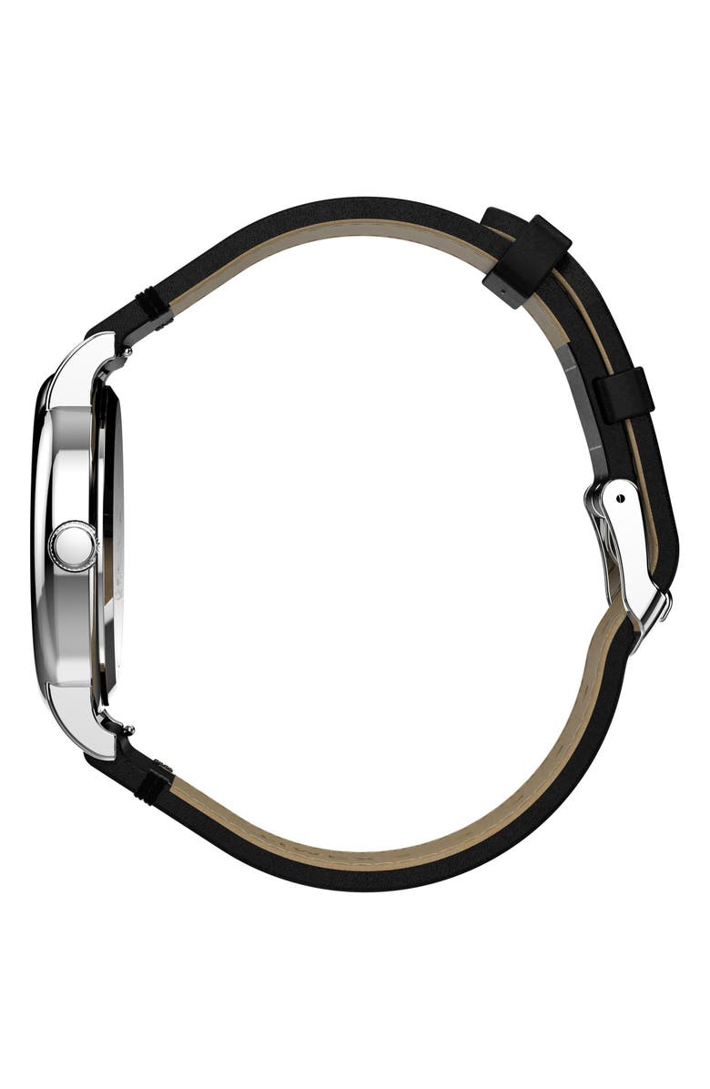 Timex<sup>®</sup> x Peanuts Weekender 75th Anniversary Edition Leather Strap Watch, 38mm, Alternate, color, White