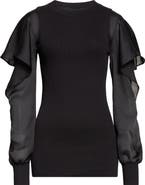 Sacai Satin x Cotton Knit Pullover