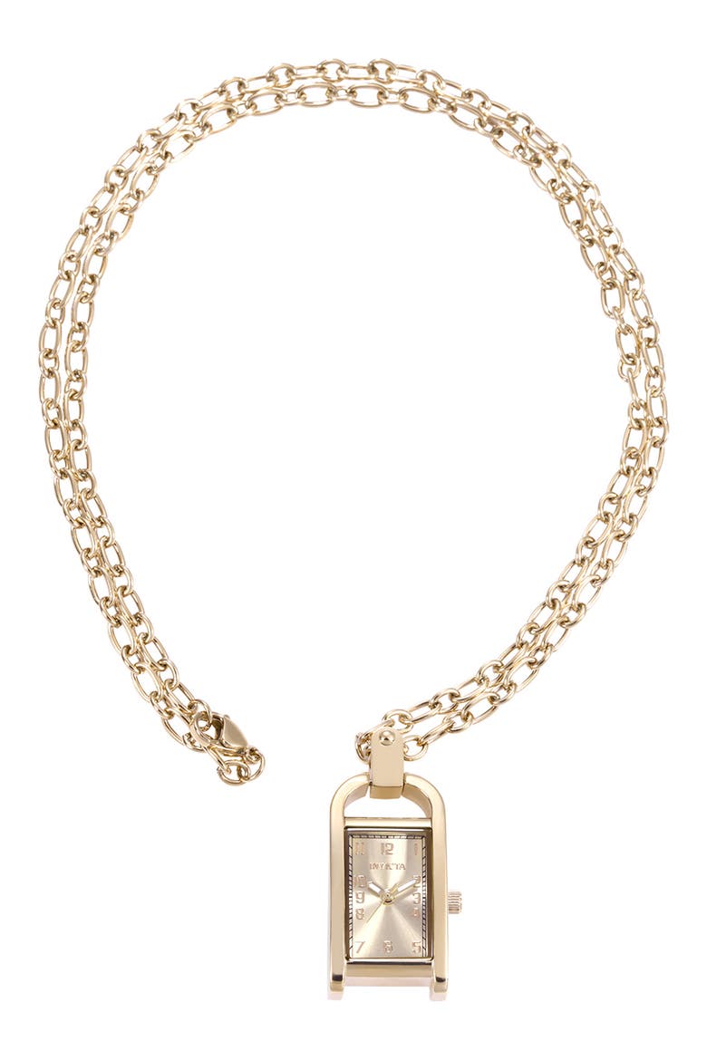 Mini Quartz Pendant Watch, Alternate, color, GOLD