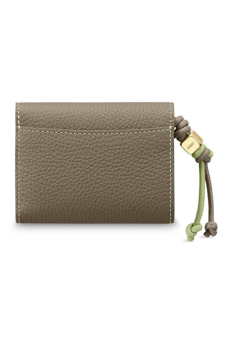 Leather Trifold Wallet, Alternate, color, Cashmere Matcha