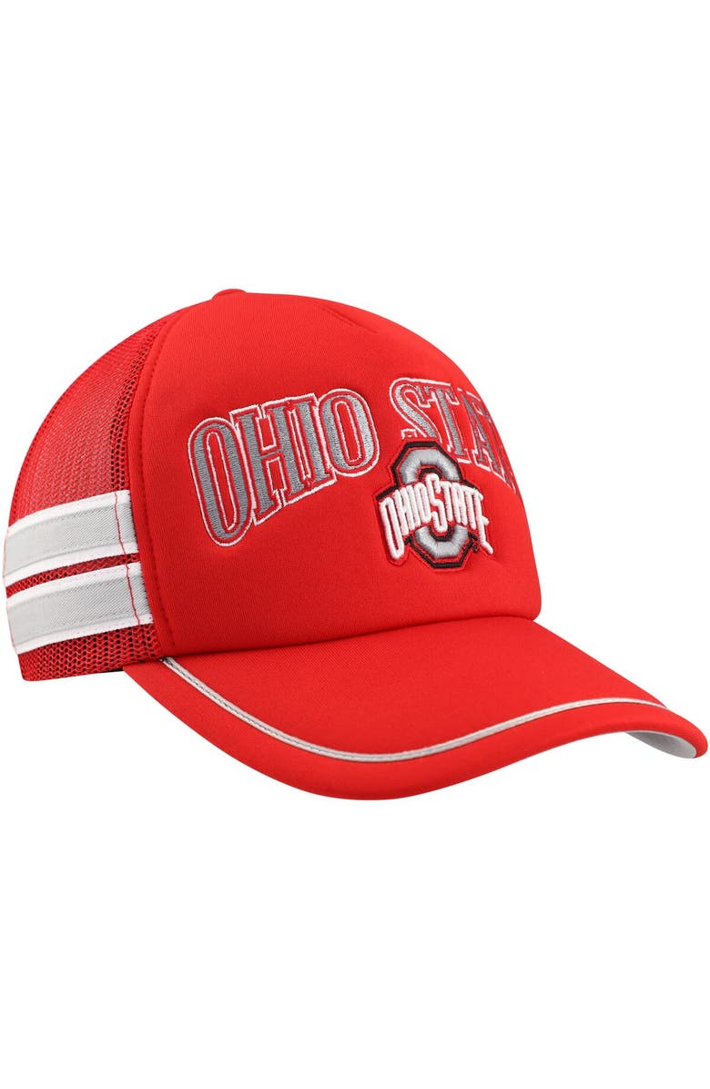 '47 Men's '47 Scarlet Ohio State Buckeyes Sideband Trucker Adjustable Hat, Alternate, color, Scarlet