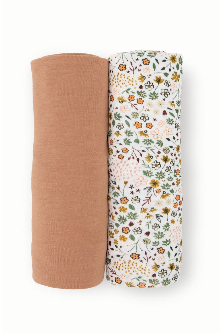 2-Pack Knit Swaddle, Alternate, color, PRESSED PETALS