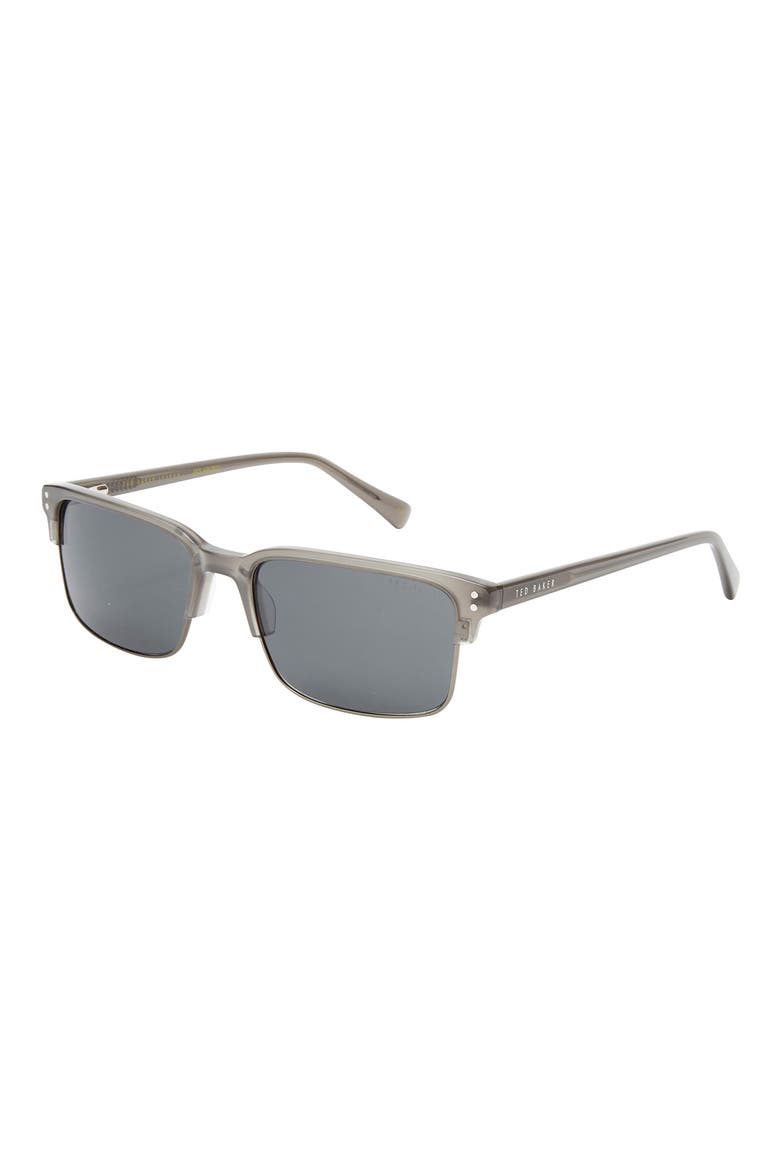 55mm Polarized Square Sunglasses, Alternate, color, GREY